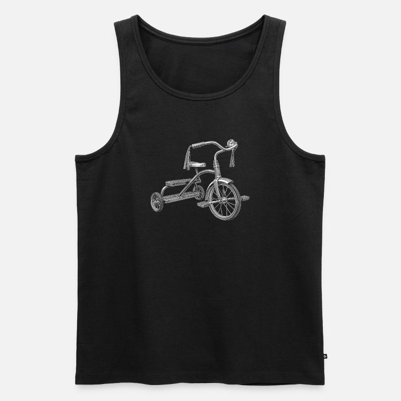 Dreirad - Männer Premium Bio Tank Top - Schwarz