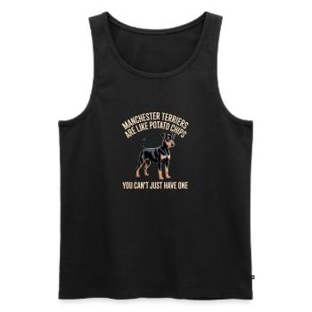 Manchester Terrier Dog Gifts - Men's Premium Organic Tank Top - black - Front - AI Model Male 178 light (178cm)