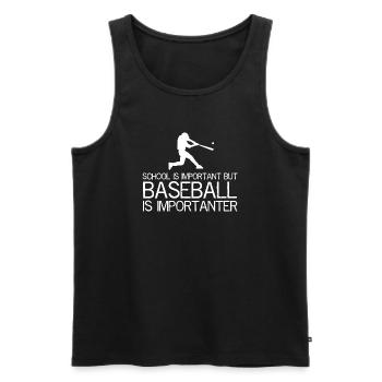 Devise du Tee de la Rivalité de Baseball - Débardeur bio Premium Homme - noir - Devant - Michal (187cm)
