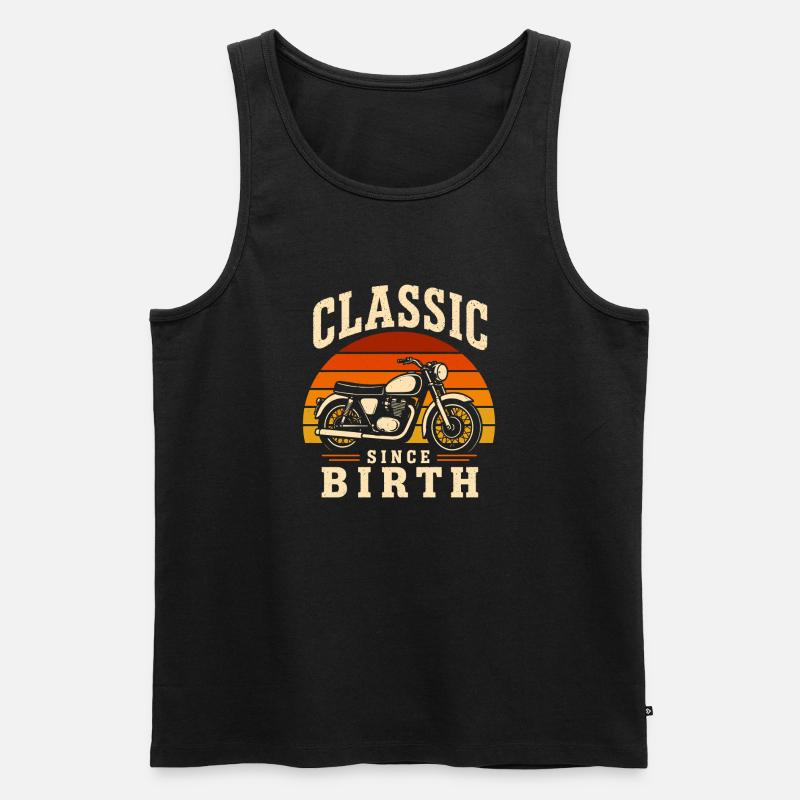 Klassik Seit Geburt Motorrad Design - Männer Premium Bio Tank Top - Schwarz