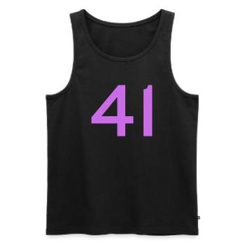 41 - Männer Premium Bio Tank Top - Schwarz - Vorne - AI Model Male 178 light (178cm)