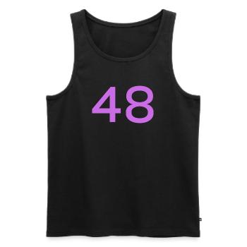 48 - Männer Premium Bio Tank Top - Schwarz - Vorne - AI Model Male 178 light (178cm)
