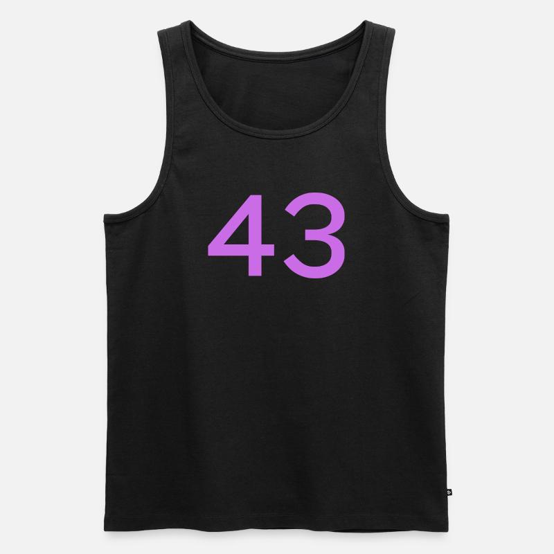 43 - Männer Premium Bio Tank Top - Schwarz