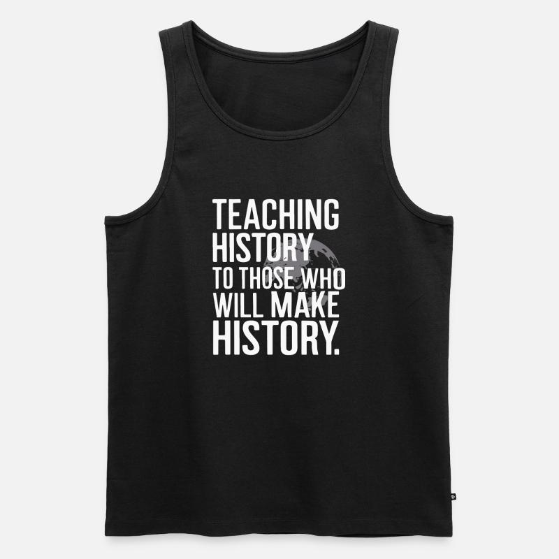 Teaching history, shaping the future - Men's Premium Organic Tank Top - black