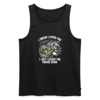 ADHS Waschbär Gemüsefach Kühlschrank Lustig - Männer Premium Bio Tank Top - Schwarz - Vorne - AI Model Male 178 light (178cm)