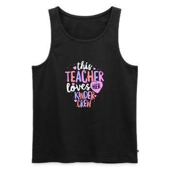 Diese Lehrerin liebt ihr Kinderteam - Männer Premium Bio Tank Top - Schwarz - Vorne - Michal (187cm)