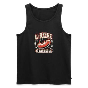 La Reine du Barbecue - Débardeur bio Premium Homme - noir - Devant - Michal (187cm)