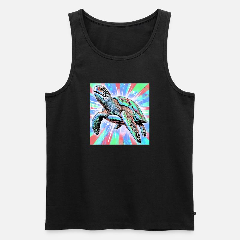 Schildkröte - Männer Premium Bio Tank Top - Schwarz