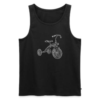 Tricycle - Débardeur bio Premium Homme - noir - Devant - Michal (187cm)