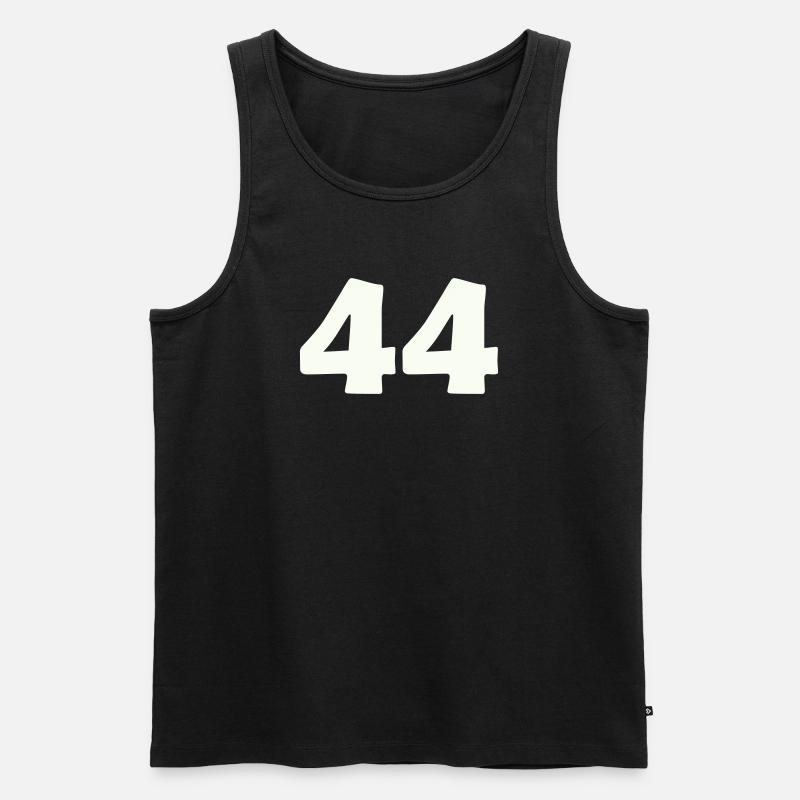 44 - Männer Premium Bio Tank Top - Schwarz