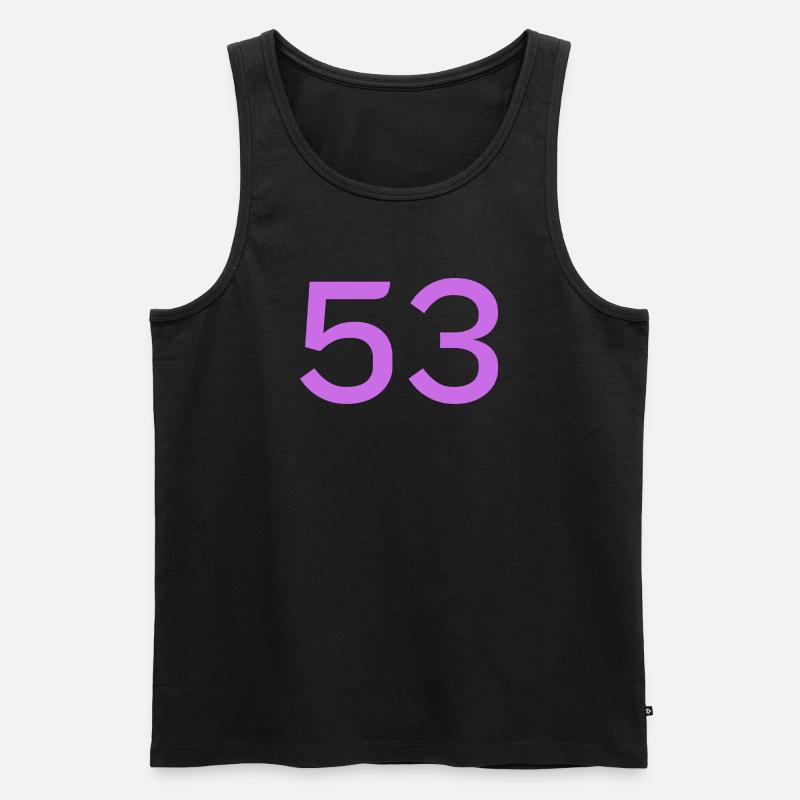 53 - Männer Premium Bio Tank Top - Schwarz