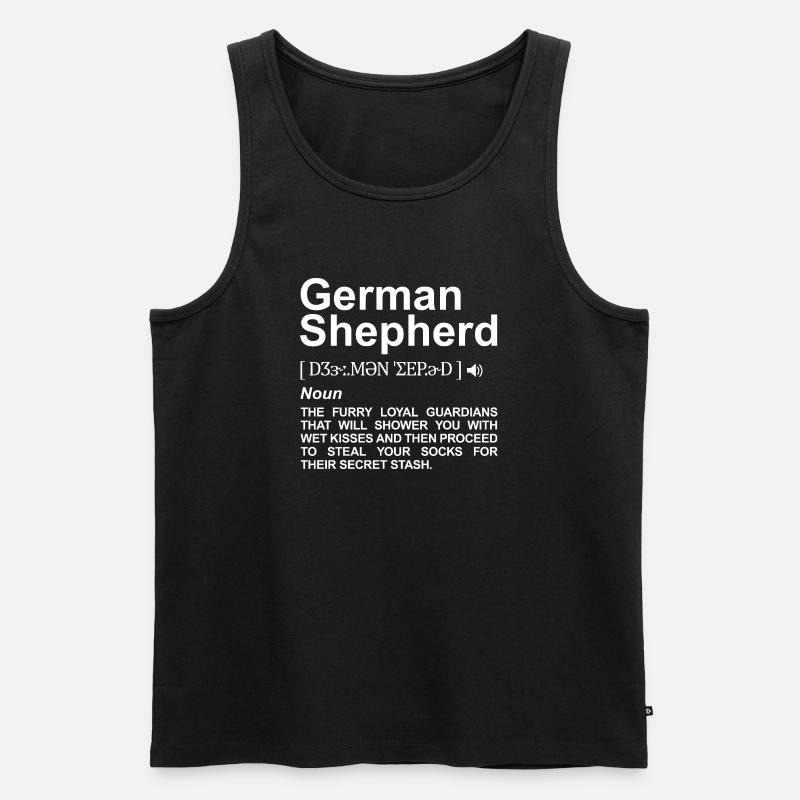 German Shepherd Definition - Männer Premium Bio Tank Top - Schwarz