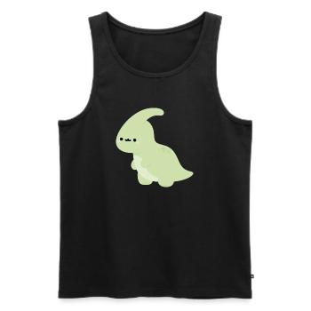 Parasaurolophus Perry - Männer Premium Bio Tank Top - Schwarz - Vorne - AI Model Male 178 light (178cm)
