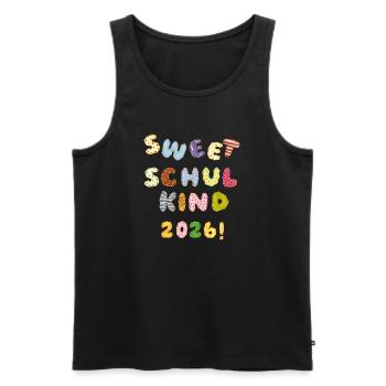 Sweet Schulkind 2026  - Männer Premium Bio Tank Top - Schwarz - Vorne - Michal (187cm)