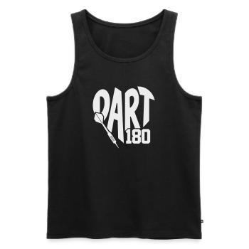 Dart 180 Kunst & Dartpfeil Design - Männer Premium Bio Tank Top - Schwarz - Vorne - AI Model Male 178 light (178cm)