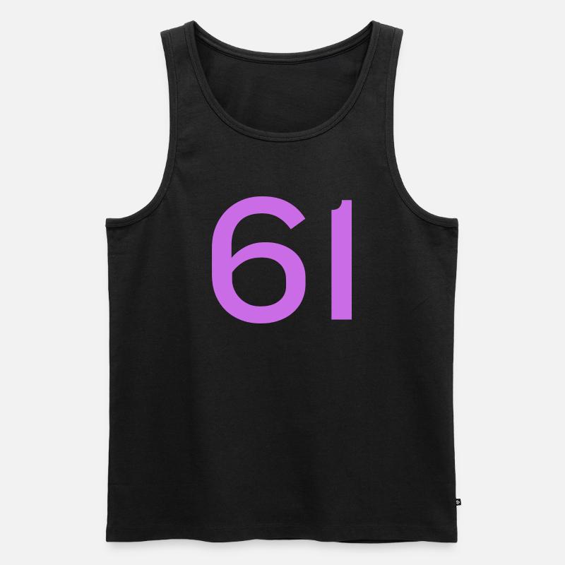 61 - Männer Premium Bio Tank Top - Schwarz