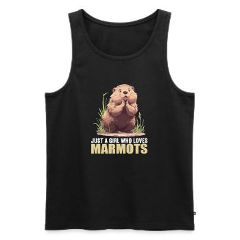 Marmottes Marmotte - Débardeur bio Premium Homme - noir - Devant - Michal (187cm)