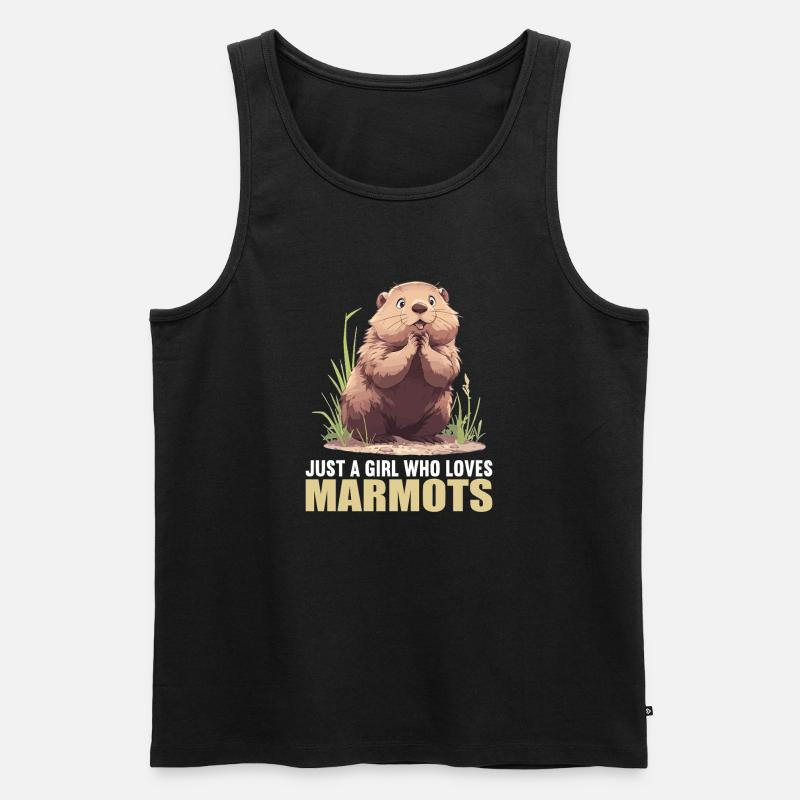Murmeltiere Murmeltier - Männer Premium Bio Tank Top - Schwarz