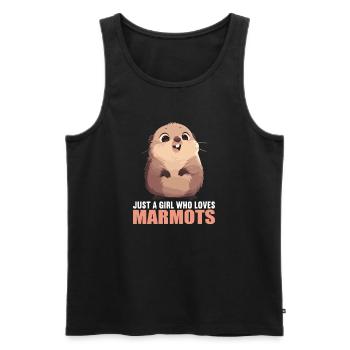 Marmottes Marmotte - Débardeur bio Premium Homme - noir - Devant - Michal (187cm)