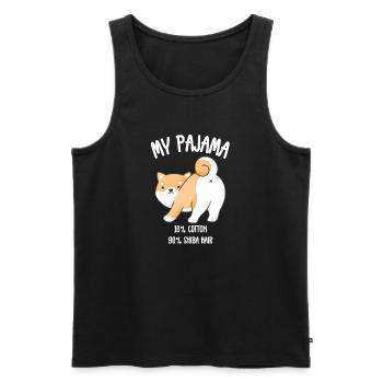 Dog Shiba Pajama - Men's Premium Organic Tank Top - black - Front - Michal (187cm)