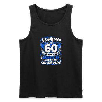 60er Geburtstags Graffiti Spruch - Männer Premium Bio Tank Top - Schwarz - Vorne - Michal (187cm)