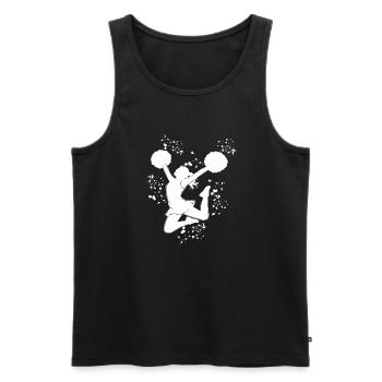 Cheerleader Cheer Mom Cheerleading - Männer Premium Bio Tank Top - Schwarz - Vorne - Michal (187cm)