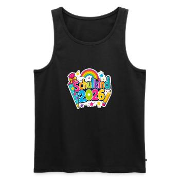 Schulkind 2026 Einschulung 2026 Schulanfang - Männer Premium Bio Tank Top - Schwarz - Vorne - Michal (187cm)