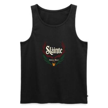 Slàinte Single Malt Scotland Whisky Pride - Männer Premium Bio Tank Top - Schwarz - Vorne - AI Model Male 178 light (178cm)