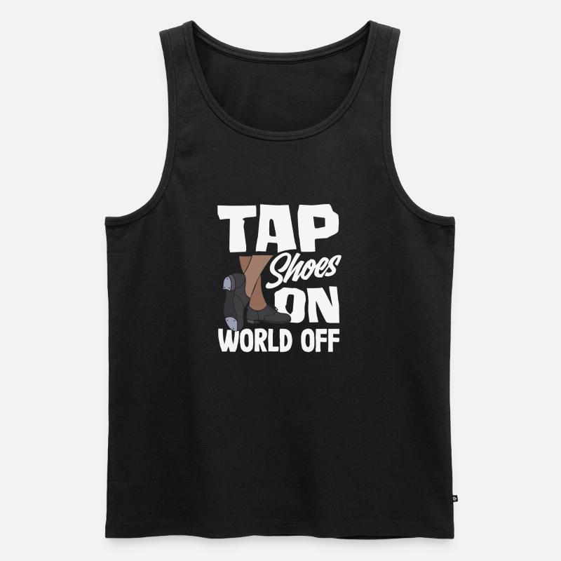 Stepptänzer, Steppschuhe, Tap Dance - Männer Premium Bio Tank Top - Schwarz