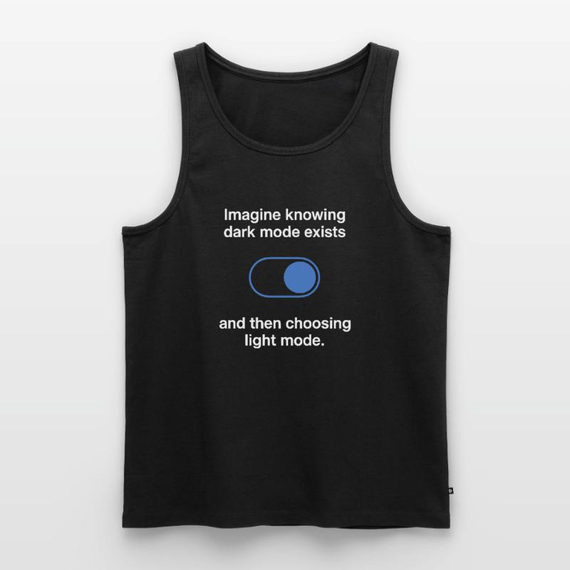 Le mode sombre existe Programmeur IT Nerd Coder Office Débardeur bio Premium Homme