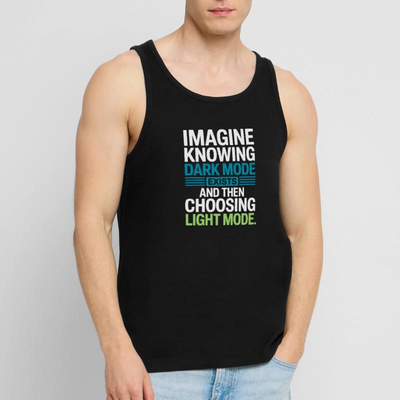 Le mode sombre existe Programmeur IT Nerd Coder Office Débardeur bio Premium Homme