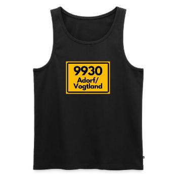 ALTE POSTLEITZAHL 9930 ADORF VOGTLAND SACHSEN - Männer Premium Bio Tank Top - Schwarz - Vorne - Michal (187cm)
