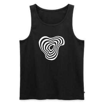 Concentric Lines Ripple - Men's Premium Organic Tank Top - black - Front - AI Model Male 178 light (178cm)