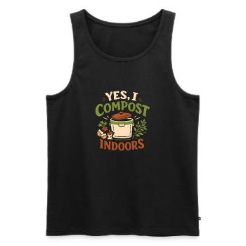 Kompost indoor | Urban Gardening - Männer Premium Bio Tank Top - Schwarz - Vorne - AI Model Male 178 light (178cm)