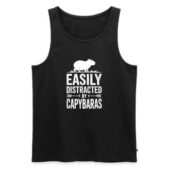 Capybara Sprüche Capybara Lustig Capybara Geschenk - Männer Premium Bio Tank Top - Schwarz - Vorne - AI Model Male 178 light (178cm)