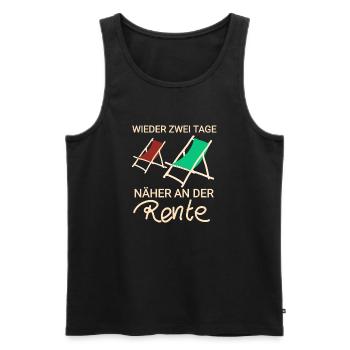 Wieder Tag näher an der Rente - Männer Premium Bio Tank Top - Schwarz - Vorne - Michal (187cm)