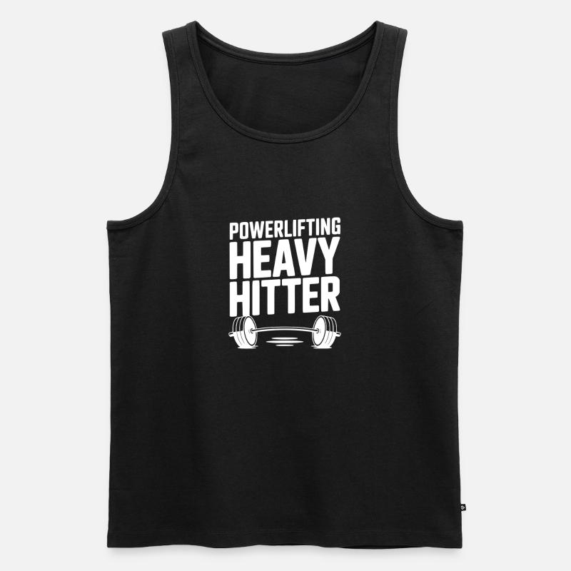 Powerlifting schwerer Schlagmann - Männer Premium Bio Tank Top - Schwarz