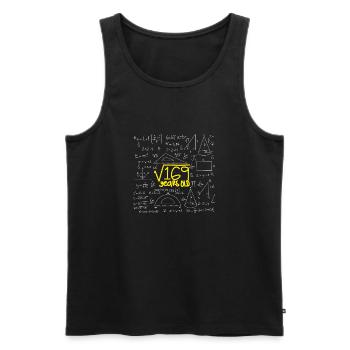 Sweet Sixteen Mathe-Kreidetafel-Tee - Männer Premium Bio Tank Top - Schwarz - Vorne - Michal (187cm)