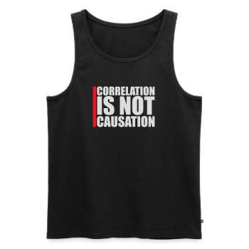 Correlation Is Not Causation Nerd Science - Men's Premium Organic Tank Top - black - Front - Michal (187cm)