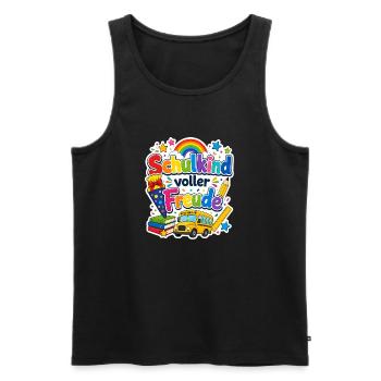 Schulkind 2026 Einschulung 2026 Schulanfang - Männer Premium Bio Tank Top - Schwarz - Vorne - Michal (187cm)