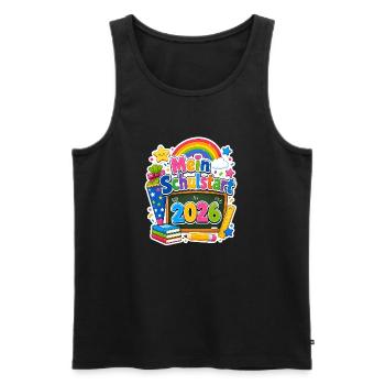 Schulkind 2026 Einschulung 2026 Schulanfang - Männer Premium Bio Tank Top - Schwarz - Vorne - AI Model Male 178 light (178cm)
