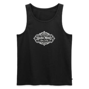 Baba Mood Vintage Ornate Label Türkisch - Männer Premium Bio Tank Top - Schwarz - Vorne - AI Model Male 178 light (178cm)
