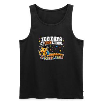 Centipede 100 Days School Hundred Legs - Men's Premium Organic Tank Top - black - Front - AI Model Male 178 light (178cm)