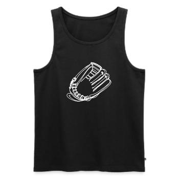 Baseball Handschuh Skizze - Männer Premium Bio Tank Top - Schwarz - Vorne - AI Model Male 178 light (178cm)