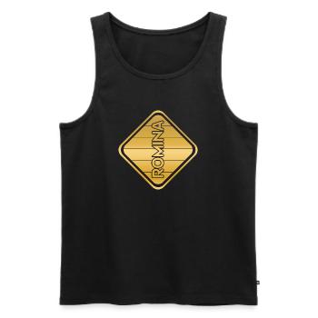 Romina als Ehefrau - Männer Premium Bio Tank Top - Schwarz - Vorne - Michal (187cm)