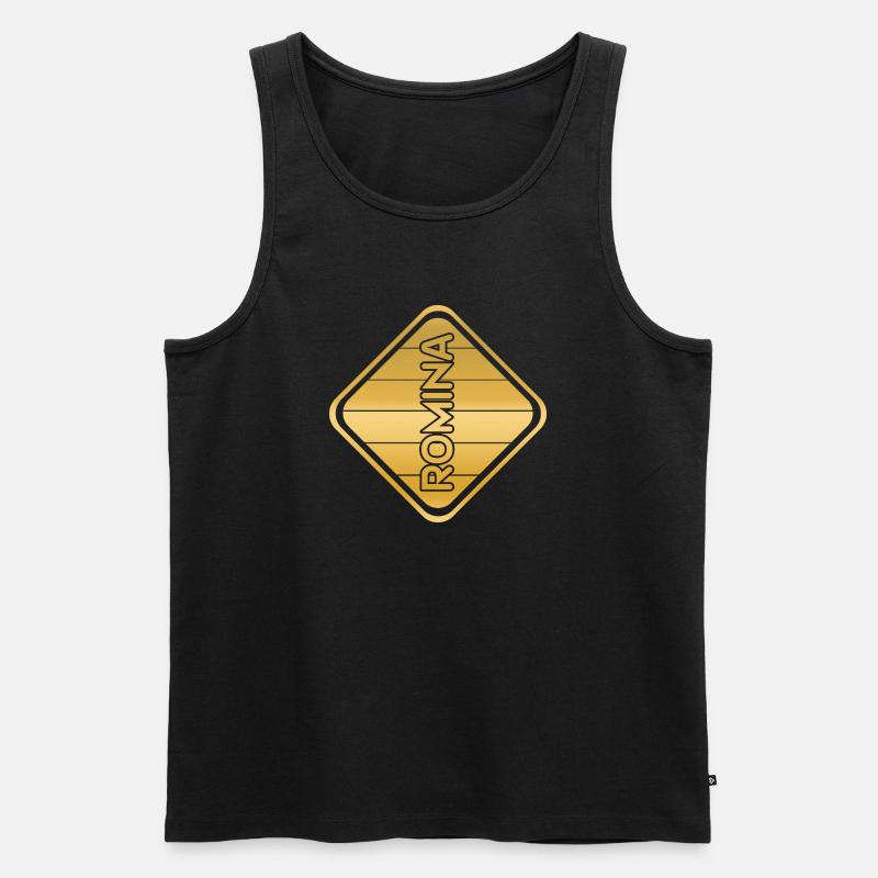 Romina als Ehefrau - Männer Premium Bio Tank Top - Schwarz