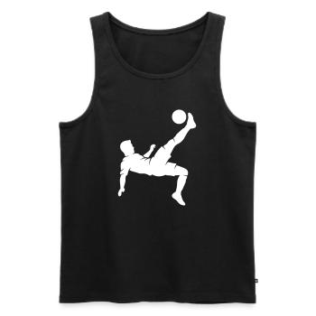 Fussballer Fallrückzieher - Männer Premium Bio Tank Top - Schwarz - Vorne - Michal (187cm)