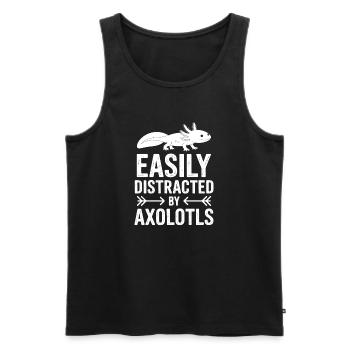 Axolotl Sayings Axolotl Funny Axolotl Gift - Men's Premium Organic Tank Top - black - Front - Michal (187cm)