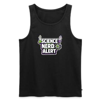 Science Nerd Alert Motiv - Männer Premium Bio Tank Top - Schwarz - Vorne - AI Model Male 178 light (178cm)