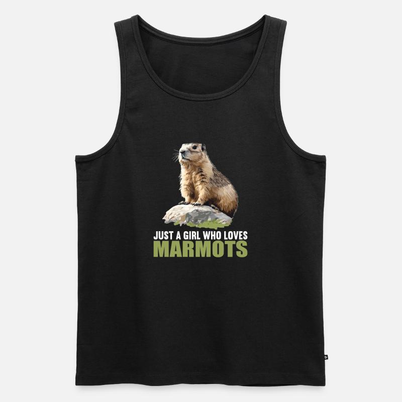 Murmeltiere Murmeltier - Männer Premium Bio Tank Top - Schwarz
